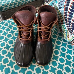 Sperry Dark Brown and Black Leather Boots